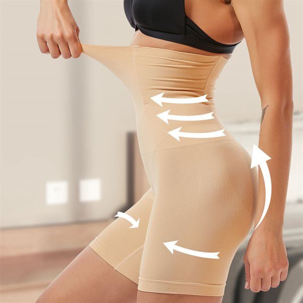 24hshop Slimmande cykelbyxa med Push-up effekt - Beige M