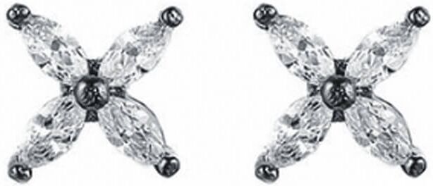 Everneed Cassie - small crystal studs - oxidized (U)