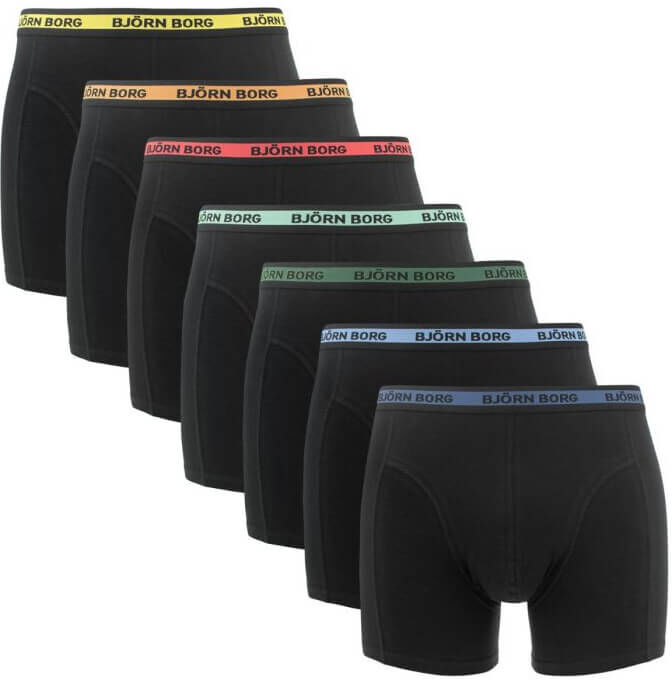 Björn Borg Björn-Borg Cotton Stretch Shorts 7-pack Black - Size L