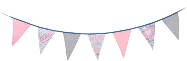 Party Collection Flag Garland Pink