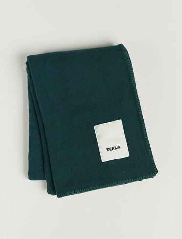 Tekla Pure New Wool Blanket Dark Green