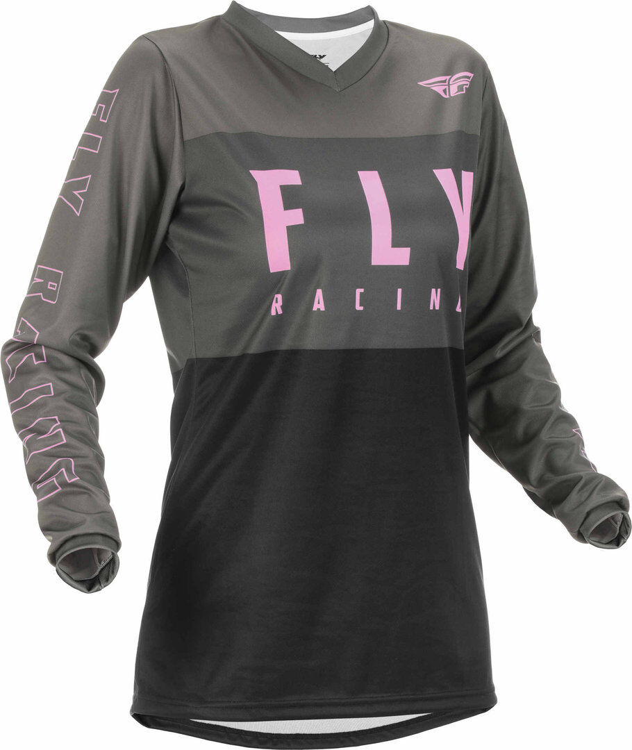 Fly Racing F-16 Kvinner Jersey M Svart Grå Rosa