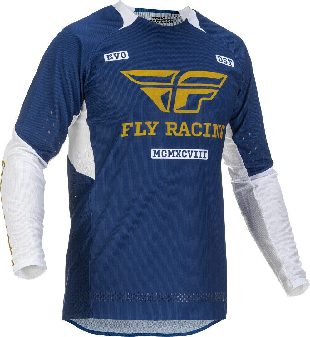 Fly Racing Evolution Motocross-trøyen L Hvit Blå