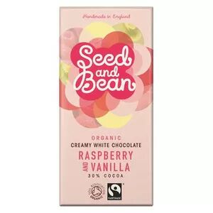 Seed and Bean Seed & Bean Hvit sjokolade Bringebær & Vanilje Ø - 85