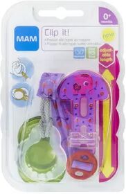 MAM Clip Holder til smokk - Rosa