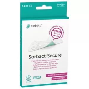 Sorbact Secure plaster 5x7,2cm - 5 stk