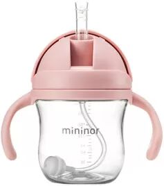 Mininor Sugerørskop Tritan 220ml - rosa