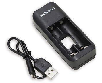 Andersson 2 slot USB battery charger AA/AAA