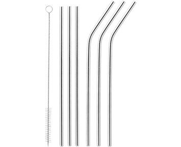 Sony Ericsson DAY Straw with cleaner 6 pcs metal
