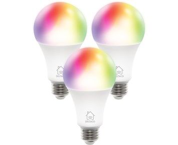 Deltaco Smart E27 RGB Bulb 9W 810lm 3-pack