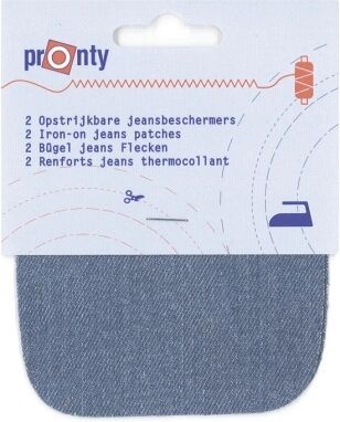 Smartsaker Reparasjonslapper til jeans, 2-pakning Lyseblå 15x10 cm