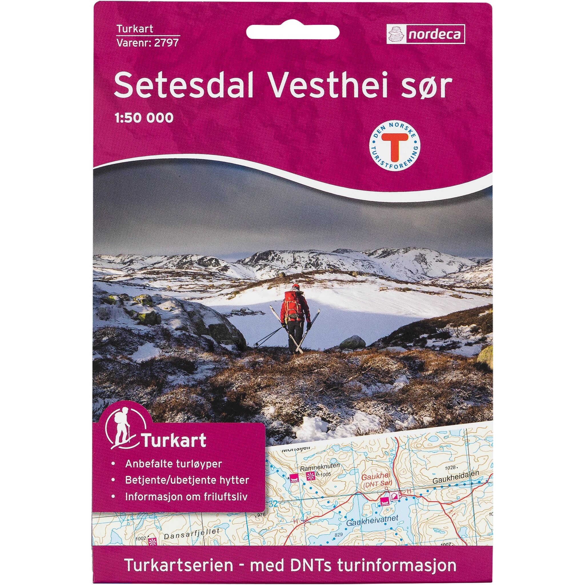 Nordeca Setesdal Vesthei Sør 1:50 000,kart STD STD