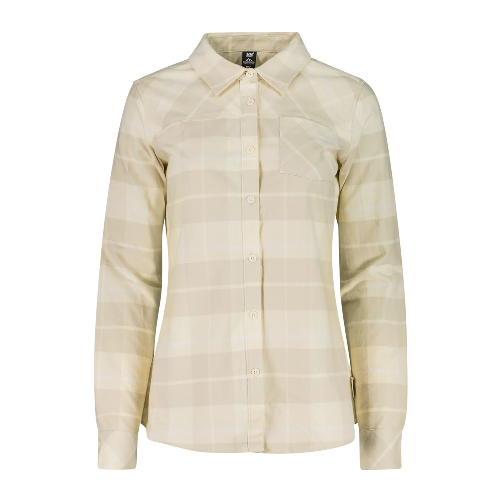 Helly Hansen Classic Check Long Sleeve Shirt, flanellskjorte dame S 047 Snow Skog Plaid