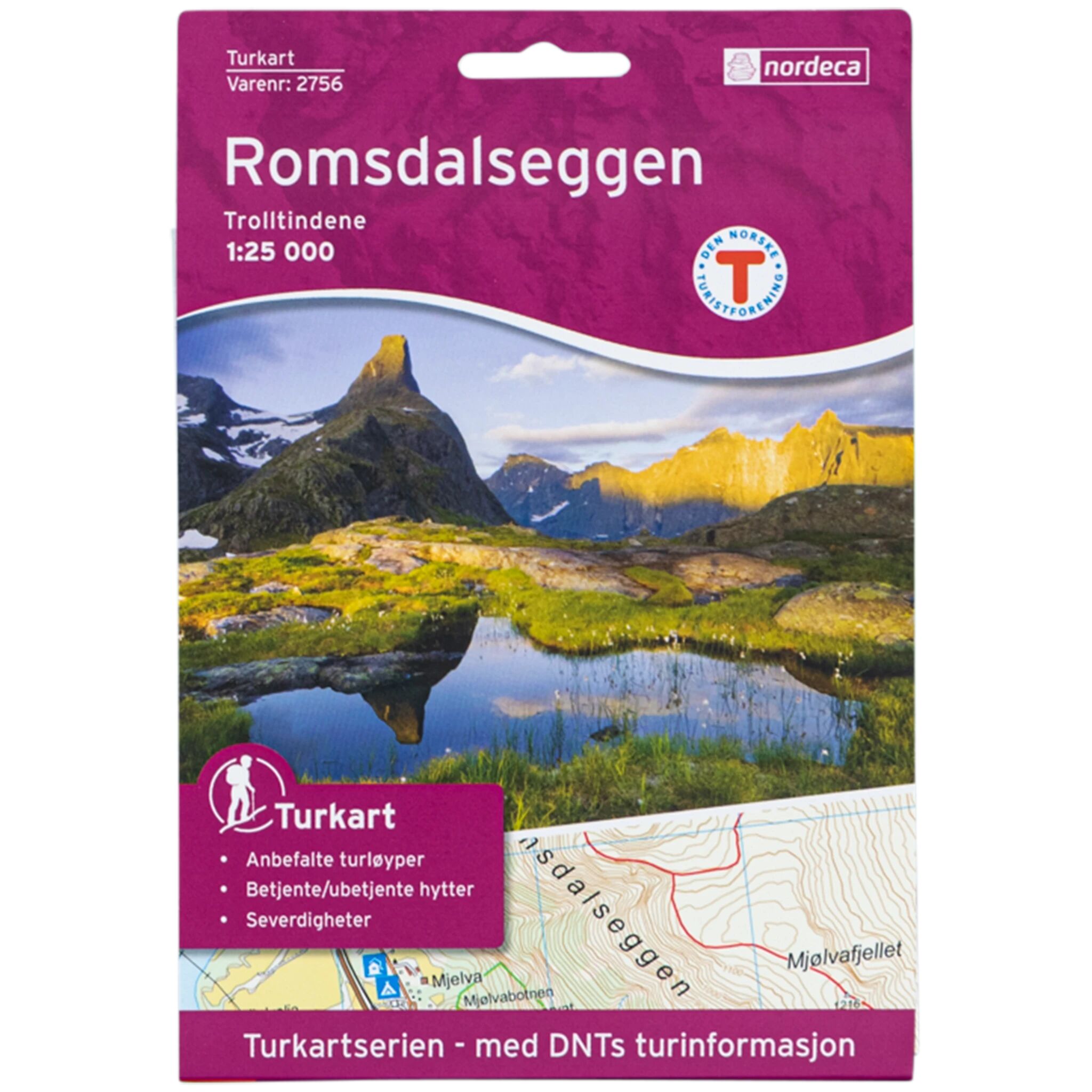 Nordeca Romsdalseggen 1:25 000,kart STD STD