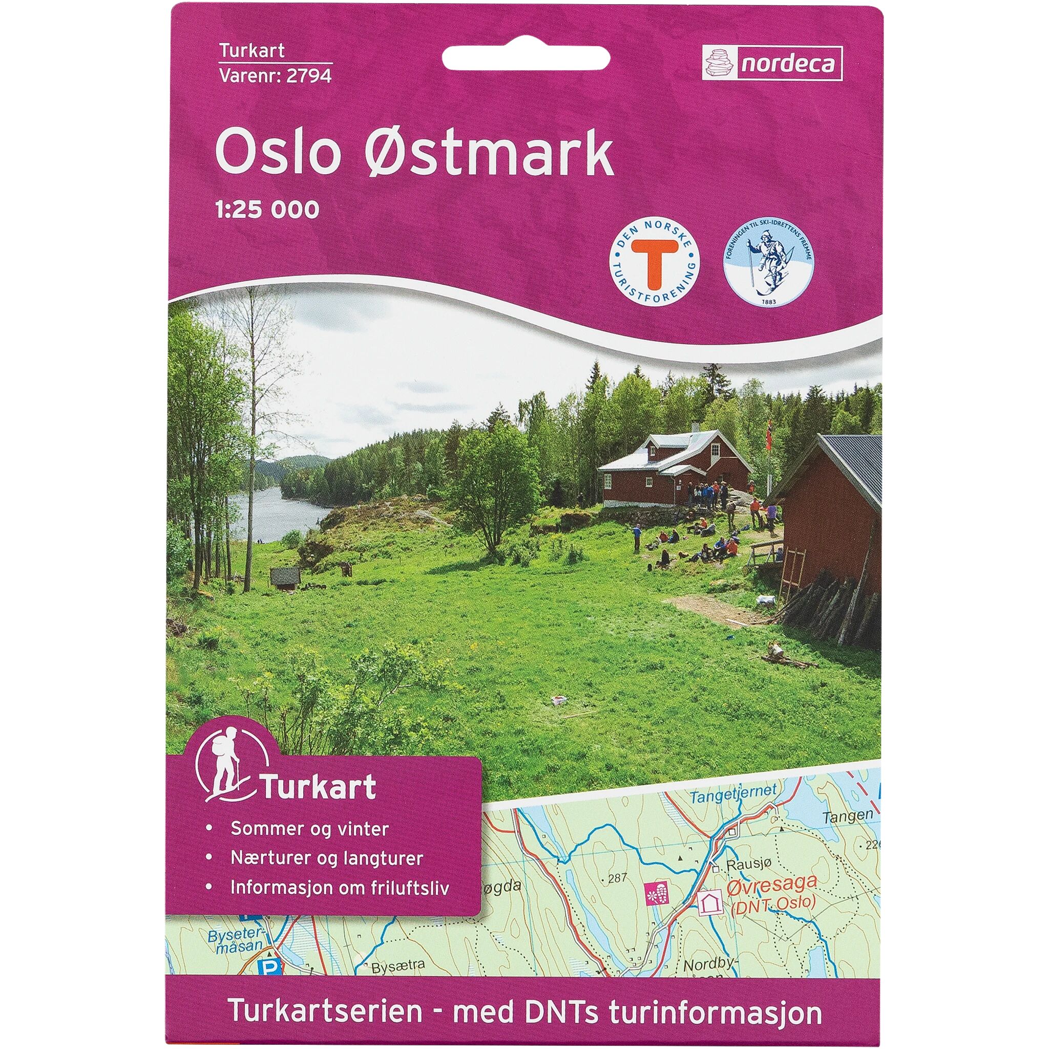 Nordeca Oslo Østmark 1:25 000,kart STD STD