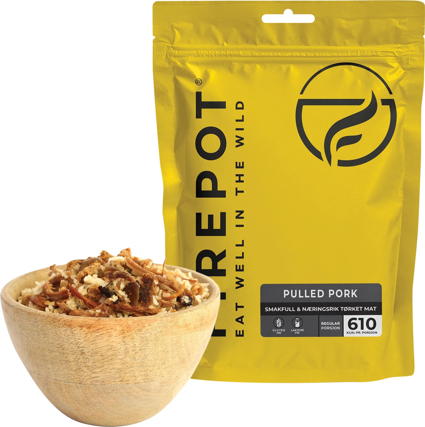 Firepot Pulled Pork, turmat Regular Yellow