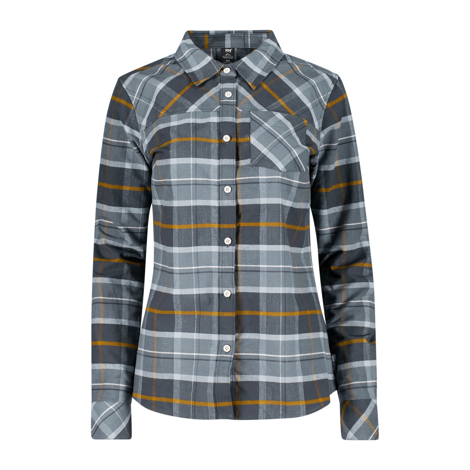 Helly Hansen Classic Check Long Sleeve Shirt, flanellskjorte dame M 591 Trooper Pine Pla