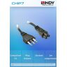 Lindy 2m Italian Mains Plug To Iec C5