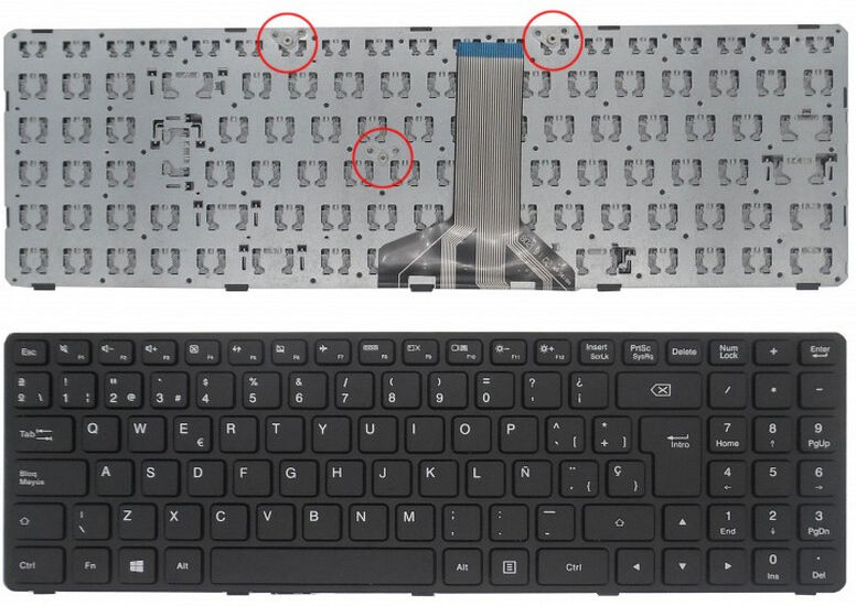 oem Teclado para portátil lenovo ideapad 15 100-15ibd