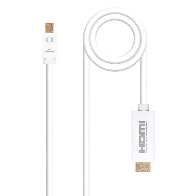 Nanocable cabo conversor mini displayport para hdmi branco 5m