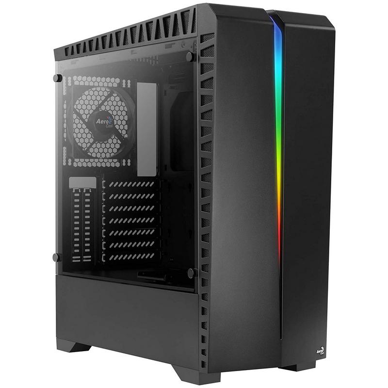 Aerocool scar vidro temperado usb 3.0 rgb preta