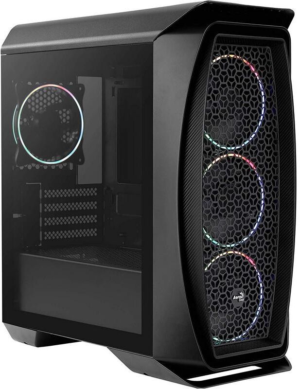 Aerocool aero one mini eclipse vidro temperado usb 3.1 rgb preta