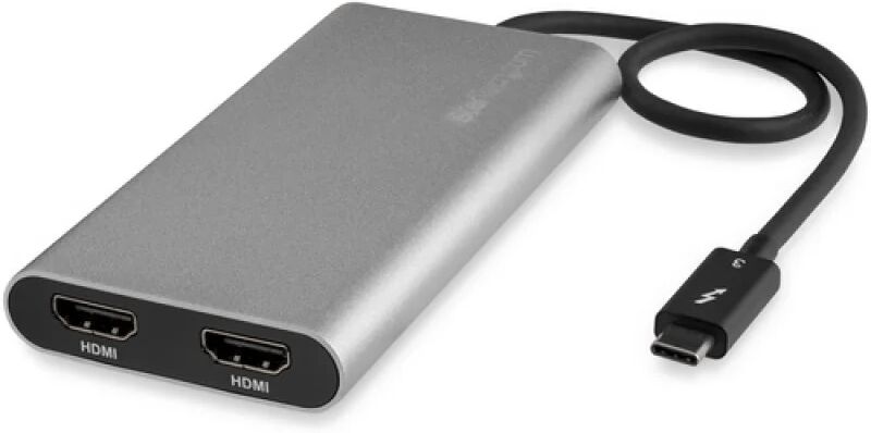 Startech adaptador thunderbolt 3 para 2x hdmi 4k 60fps