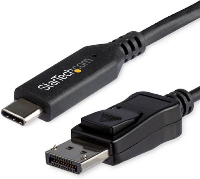 Startech cable adaptador usb-c para displayport 1.4 8k 60hz preto