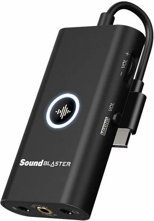 Creative sound blaster g3 amplificador portátil plug-and-play usb-c dac para ps4/switch/pc/mac