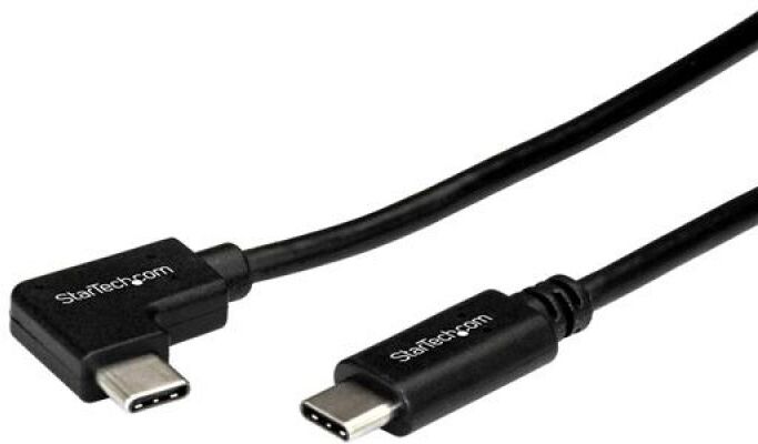 Startech cabo usb-c para usb-c ângulo para a direita 1m preto