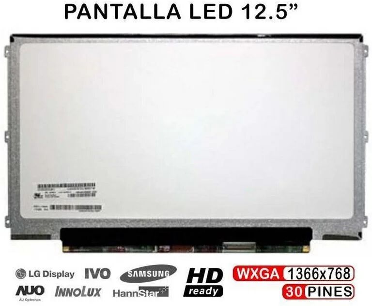 oem Tela led 12.5" wxga para portátil dell latitude e7240 hb125wx1-100