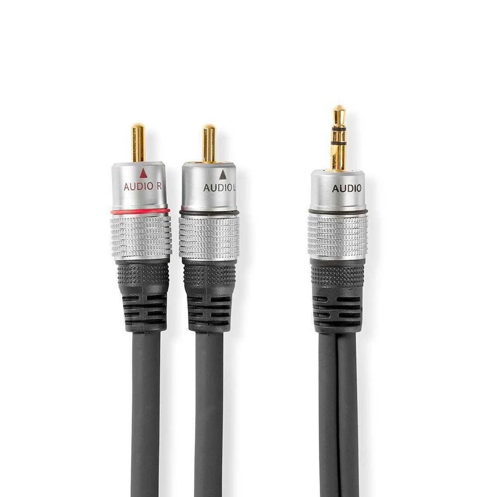 Nedis Cabo de Áudio Stereo Macho de 3.5 Mm a 2x Rca .