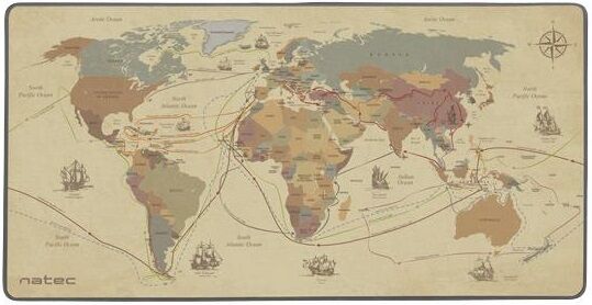 Natec Tapete De Rato Discoveries Maxi Npo-1457 (mapa) - Natec