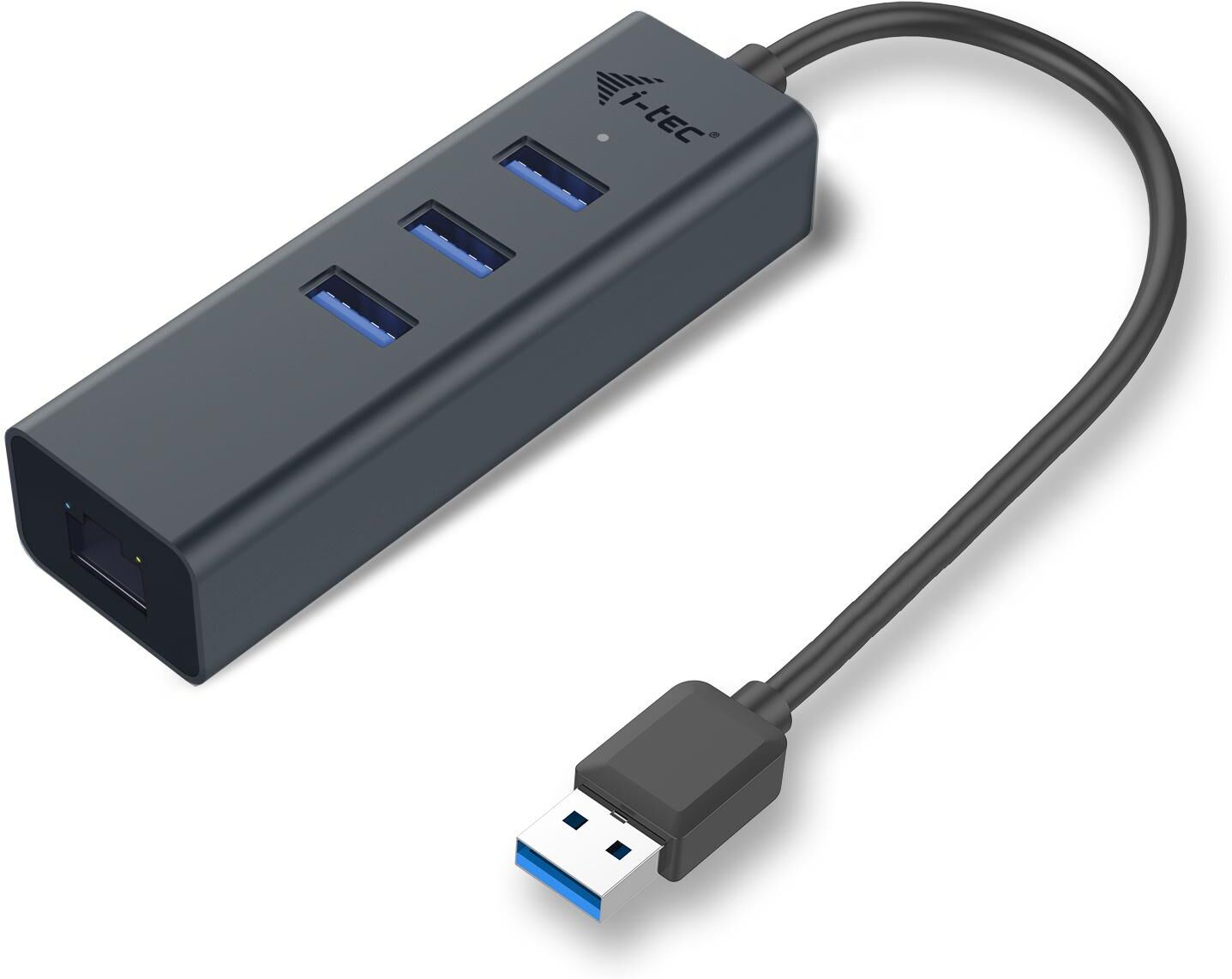 I-tec Hub Usb A - 3x Usb A 3.0 / Rj45 (cinzento) - I-tec