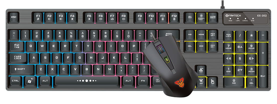 Fantech Pack Teclado Pt + Rato Major Kx-302 Rgb (pt) - Fantech