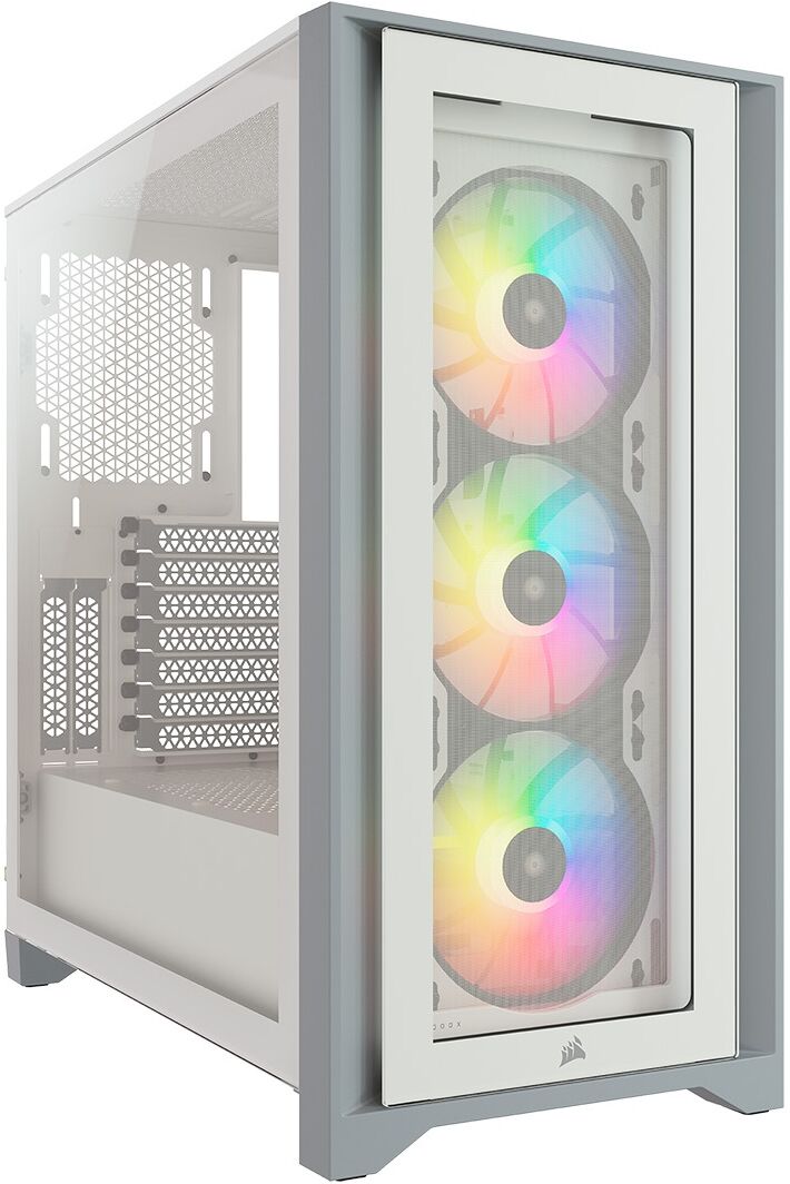 Corsair Caixa Extended-atx Icue 4000x Rgb Tempered Glass (branco) - Corsair