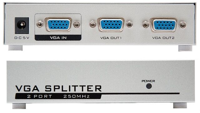 Nanocable Splitter Vga 2 Portas C/ Alimentação - Nanocable