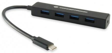 Conceptronic Hub Usb3.1 Type-c Macho -> 4x Usb3.0 Femea - Conceptronic