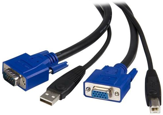 Startech Cabo Kvm Usb A/vga Macho - Usb B/vga Fêmea Preto (1,8 Mts) - Startech