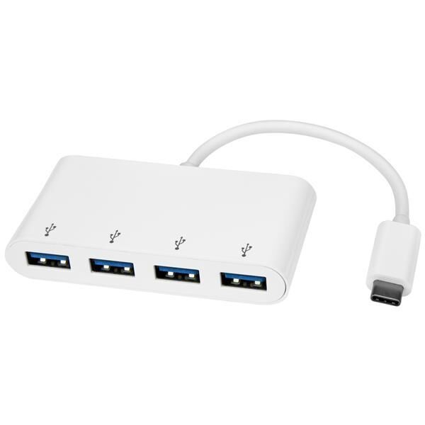 Startech Hub De Interface Usb 3.0 Hb30c4abw (3.1 Gen 1) Type-c 5000 Mbit/s Branco - Startech