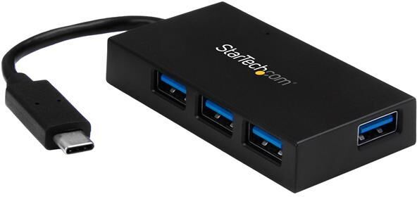 Startech Hub De Interface Usb 3.0 Hb30c4afs (3.1 Gen 1) Type-c 5000 Mbit/s Preto - Startech