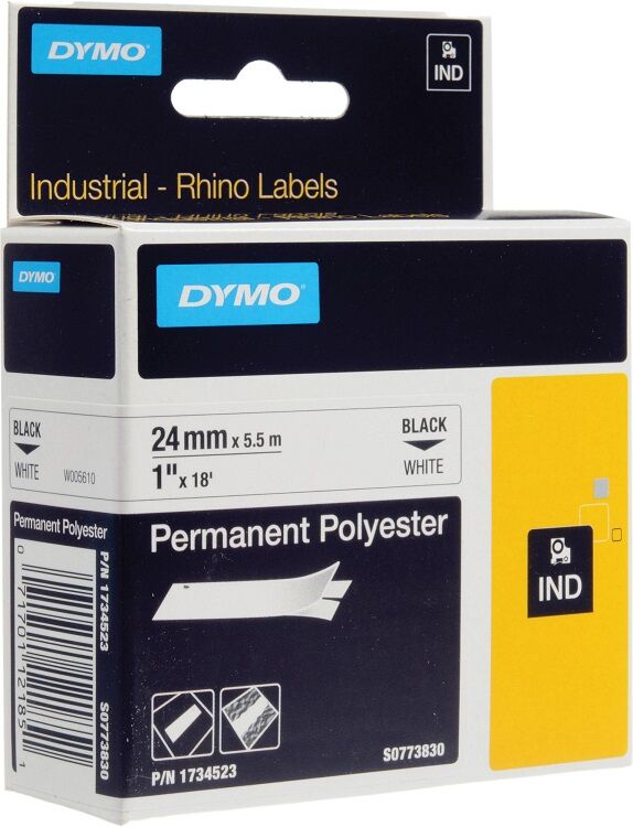 Dymo Etiquetadora Preto Sobre Branco (5,5 Mts/2,4cm) - Dymo