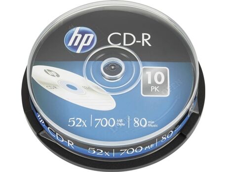 HP CD - R 80Min 700MB 52x Cake Box (10 unidades)