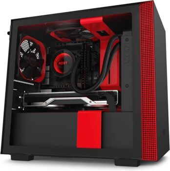 Nzxt Caixa PC H210i (Mini ITX Tower - Preto Fosco, Vermelho)