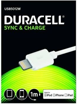 Duracell Cabo USB5012W (USB - Lightning - 1m - Branco)