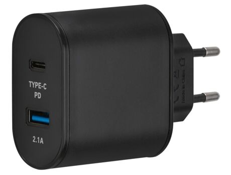 Sbs Carregador USB+TYPE-C 45W Preto