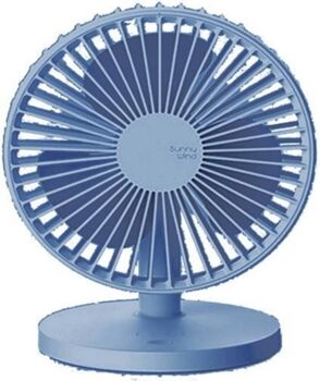 Qushini Ventoinha Desk Fan em Azul