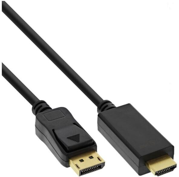 InLine DisplayPort zu HDMI Konverter Kabel, 4K/60Hz schwarz, 5m