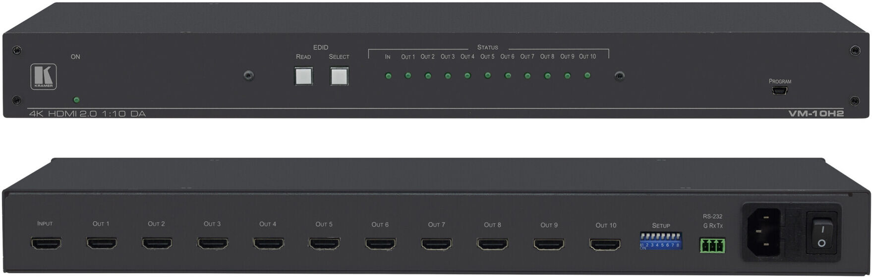 Kramer VM-10H21:10 Verteilverstärker für 4K60 HDR HDMI