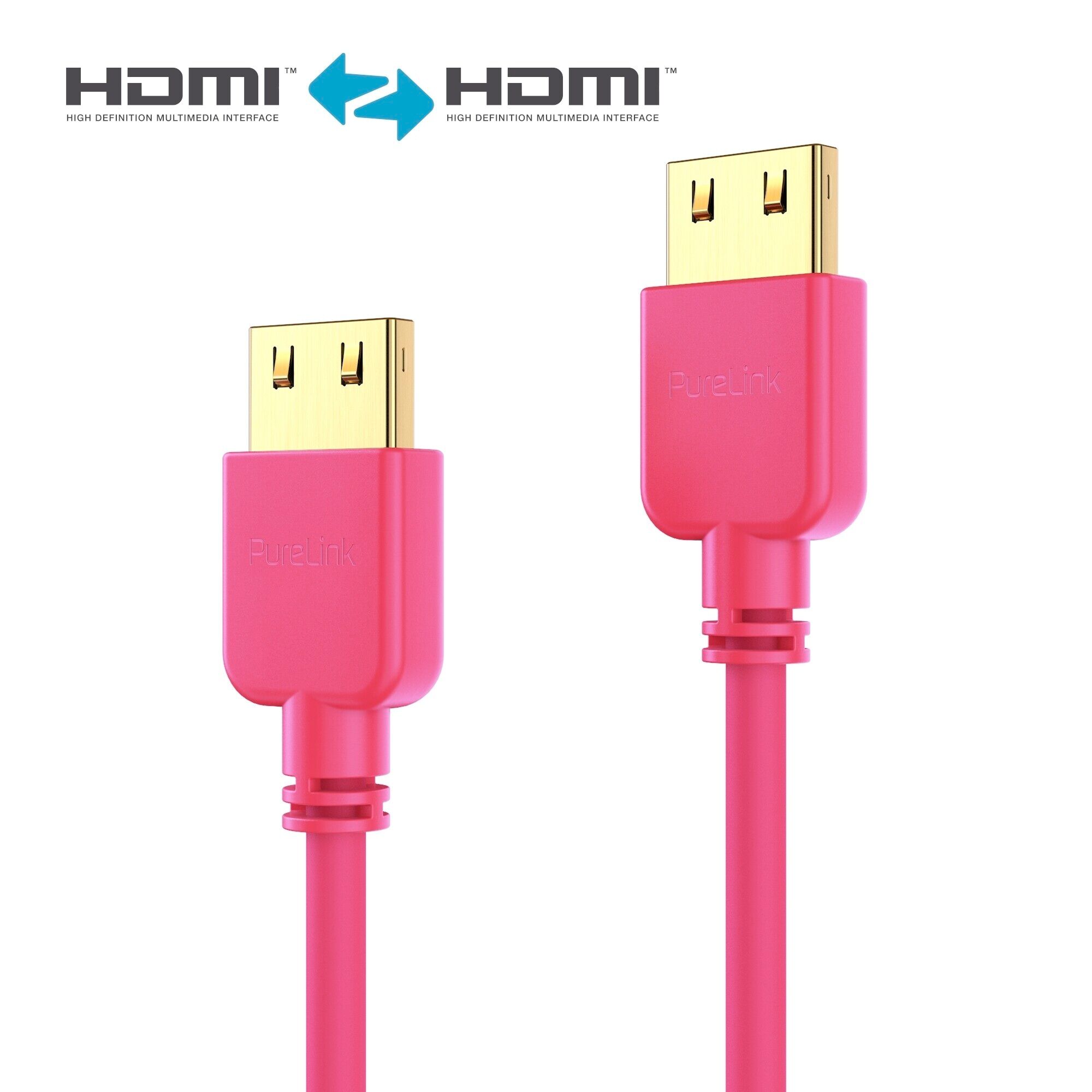 Purelink PI0505-010 HDMI Kabel SuperThin 1m magentarot